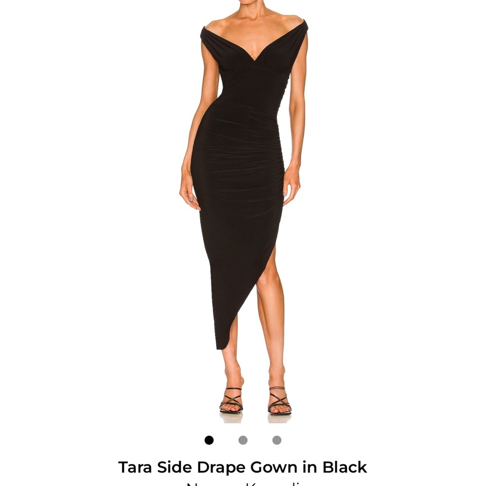 Norma Kamali Asymmetrical Black Dress
